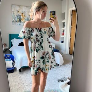 White floral dress